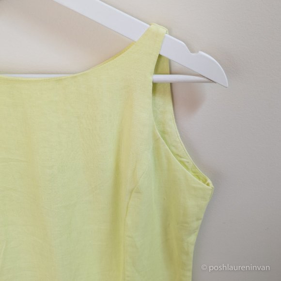 Tropic of Linen Linen Shift Dress *NWT* โ Lime Green (US 10) - Picture 4 of 12